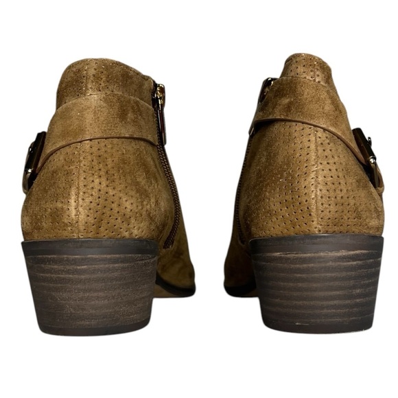 Vince Camuto Parveen Suede Ankle Bootie Chestnut Brown Size 9W - Picture 3 of 8